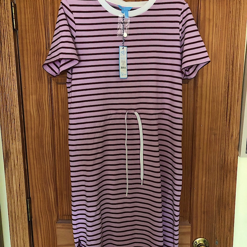 Draper James Tie Waist Midi T-shirt Dress